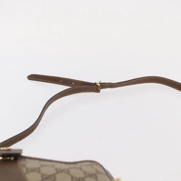 GUCCI GG Supreme Web Sherry Line Bag PVC Beige Gold 001 123 6177 Auth ka654 - Picture 9 of 16